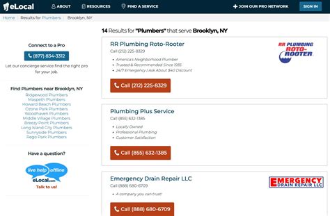 elocal business listing.